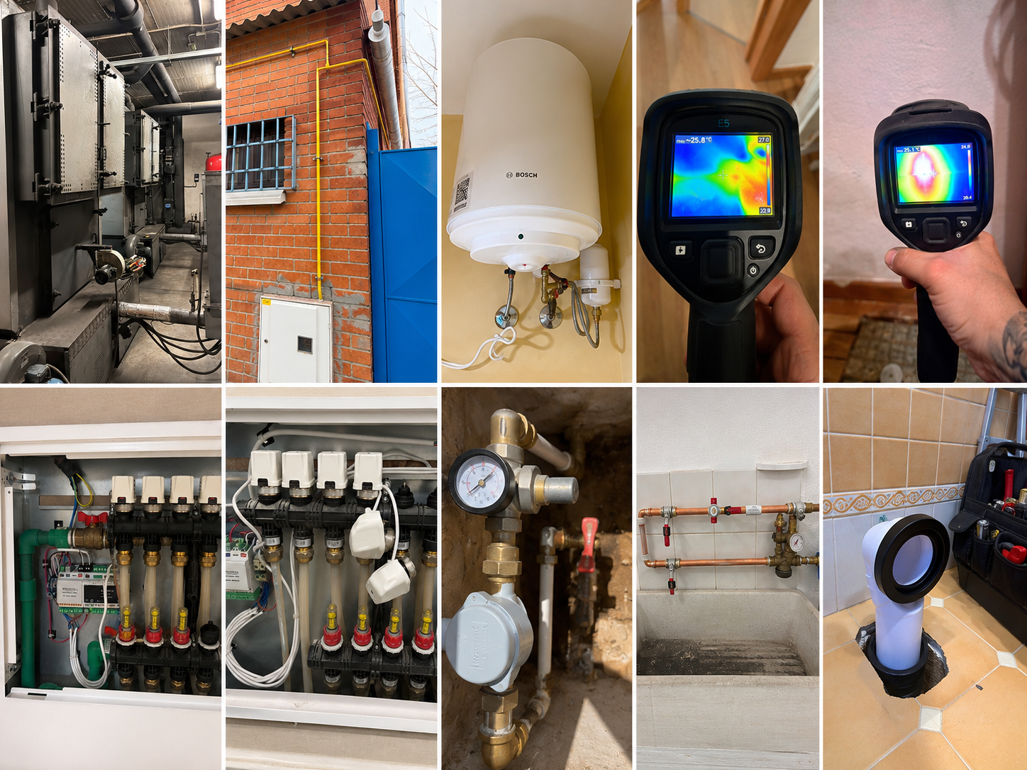 Trabajos de climatización, fontanería y diagnóstico térmico